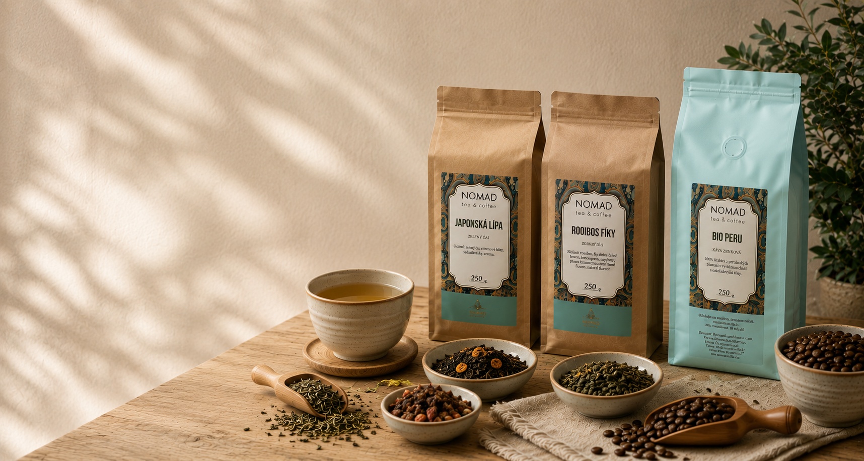 Prémiový čaj a káva Nomad Tea & Coffee